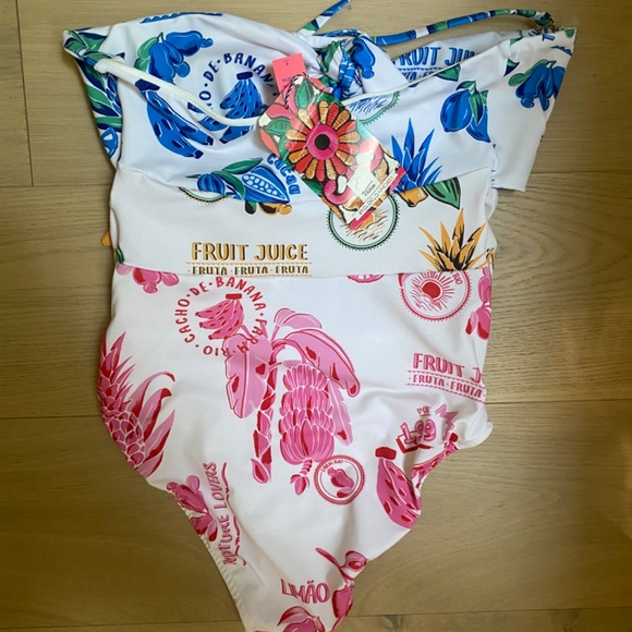 Farm Rio Strapless One-Piece Swimsuit - Picture 4 of 5